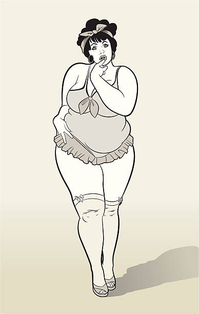 ilustrações de stock, clip art, desenhos animados e ícones de vintage pinup menina - sex symbol sensuality women overweight