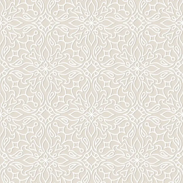 Vector illustration of Lace wedding vector seamless pattern, tiling.