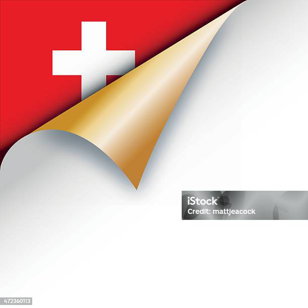 Vetores de Canto De Página Virebandeira Suíça e mais imagens de Bandeira Suíça - Bandeira Suíça, Bandeira, Canto