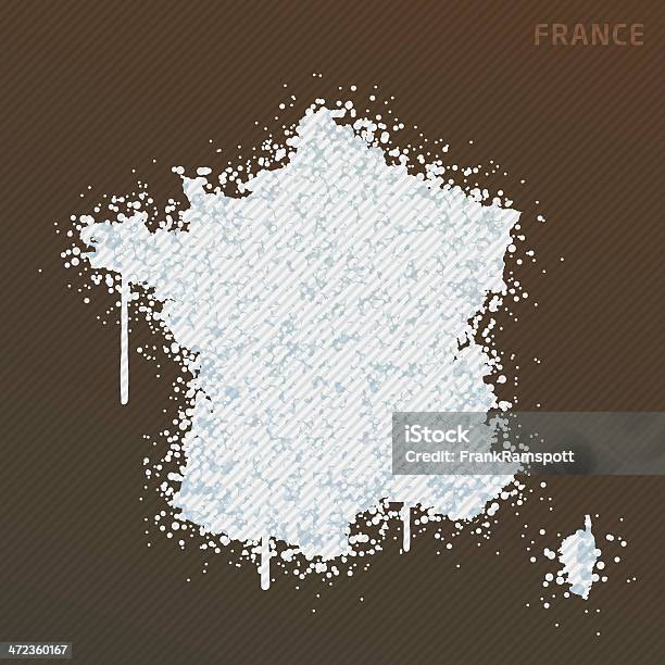 프랑스 화이트 페인트 그래피티 맵 그런지 0명에 대한 스톡 벡터 아트 및 기타 이미지 - 0명, 갈색, 국가-지리적 지역