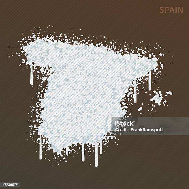 Spanien Weißer Farbe Grunge Graffitikarte Stock Vektor Art und mehr Bilder von Braun - Braun, ClipArt, Computergrafiken