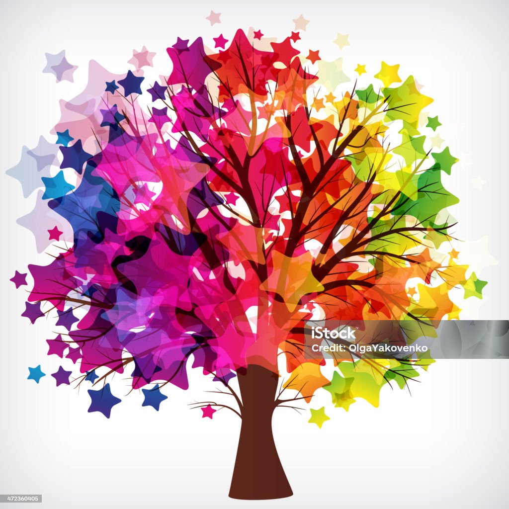 Star Tree - Grafika wektorowa royalty-free (Drzewo)