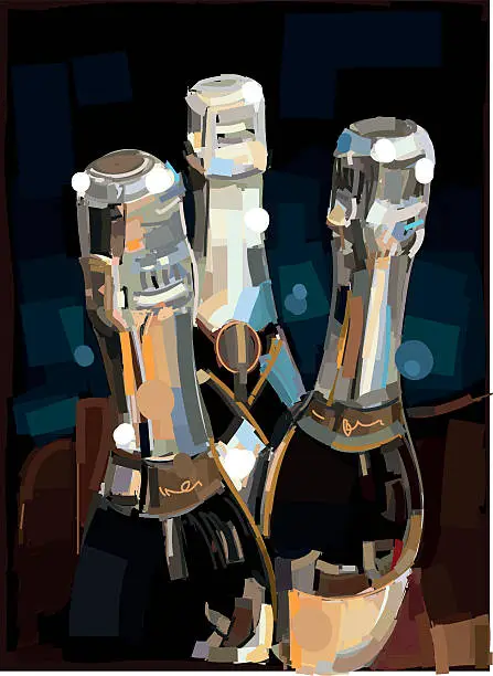 Vector illustration of champagne