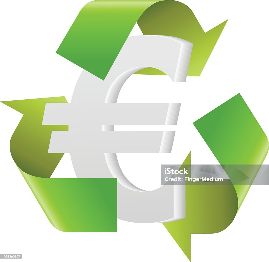 Recyclage euros - clipart vectoriel de Recyclage libre de droits