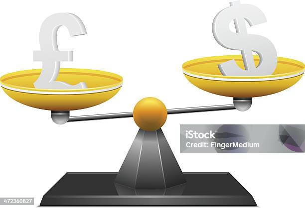 Dolarów W Porównaniu Do Funta - Stockowe grafiki wektorowe i więcej obrazów Abstrakcja - Abstrakcja, Bez ludzi, Białe tło