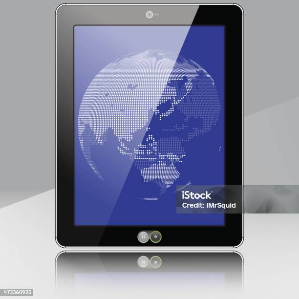 Tablette Pc Et Asieocéanie Globe Détail Vecteurs libres de droits et plus d'images vectorielles de Affichage digital - Affichage digital, Application mobile, Asie
