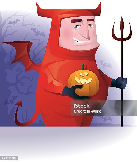 Grasso Red Devil - Immagini vettoriali stock e altre immagini di Adulto - Adulto, Allegro, Clip art