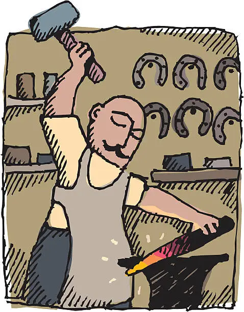 Vector illustration of Blacksmith