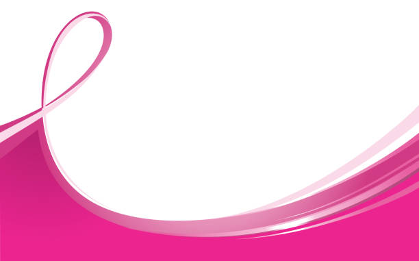 płynąca wstążka - breast cancer awareness ribbon ribbon breast cancer cancer stock illustrations