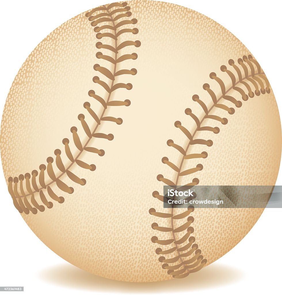 Baseball cuir - clipart vectoriel de Balle de baseball libre de droits