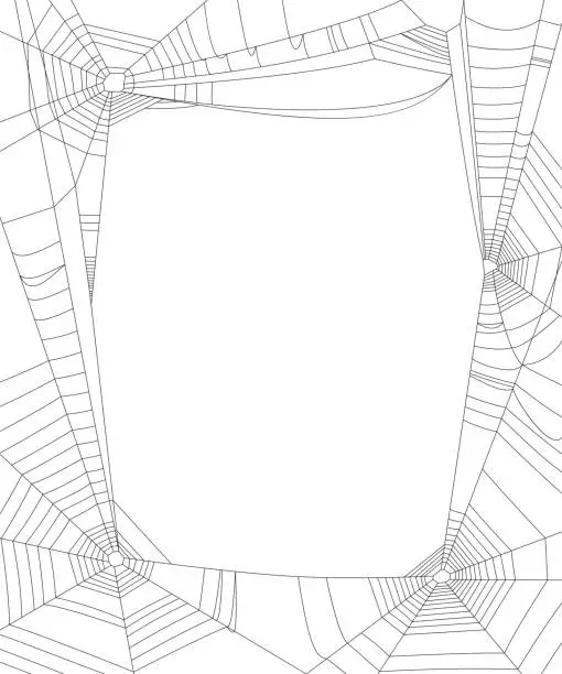 Vector illustration of cobweb frame