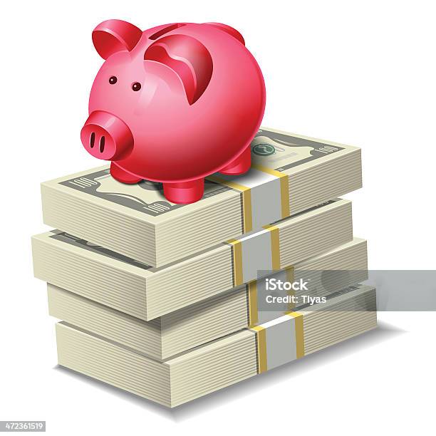 Währung Mit Sparschwein Stock Vektor Art und mehr Bilder von 1-Dollar-Schein - 1-Dollar-Schein, 100-Dollar-Schein, 20-Dollar-Schein