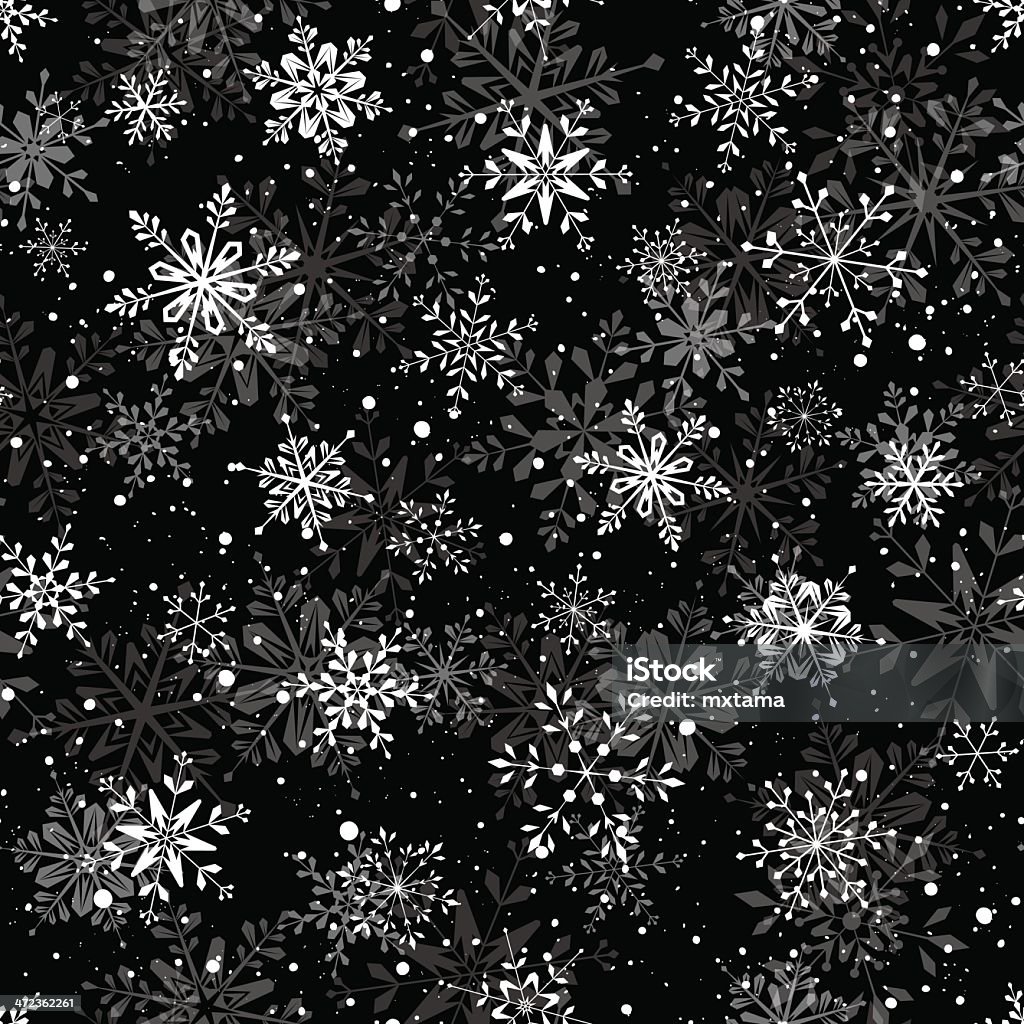 Snowflake repeat CROPPED BLACK Seamless pattern of vintage snowflakes.  EPS10 file contains transparencies.  Textures are all on separate layers.  Hi res jpeg included and global colors used.  Scroll down to see more of my designs linked below. Abstract stock vector