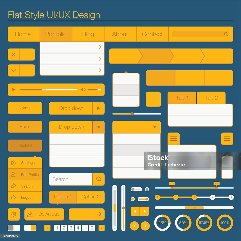 평편 주말뿐이라도 UI/UX 디자인식 - 로열티 프리 숫자키패드 벡터 아트