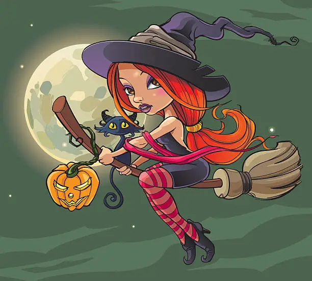 Vector illustration of Witch