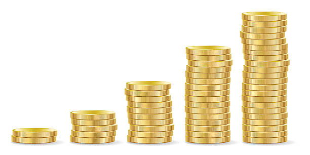 Money Growth Included in the bundle : coin illustrations stock illustrations