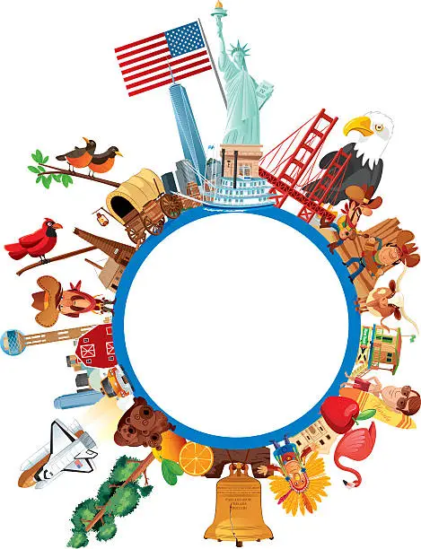 Vector illustration of USA Travel