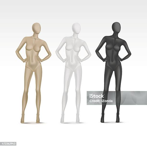 Vector Isolado Feminina Manequim - Arte vetorial de stock e mais imagens de Branco - Branco, Corpo humano, Mulheres