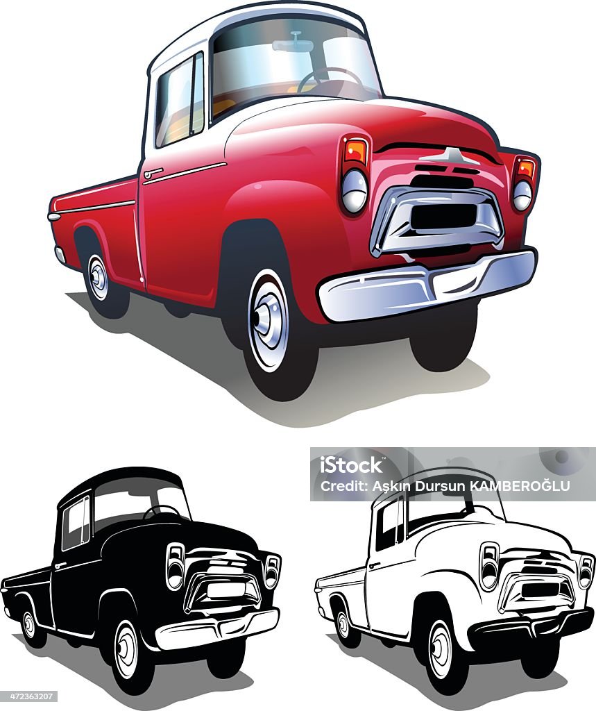 Pickup ciężarowy - Grafika wektorowa royalty-free (Alufelga)