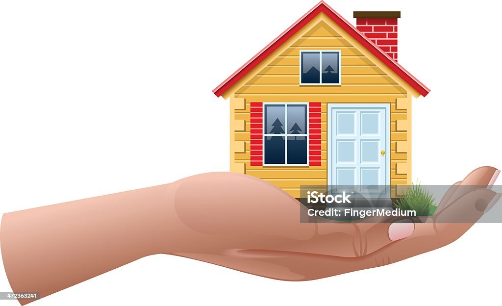 House on hand House on hand, EPS file version 10. Human Hand stock vector