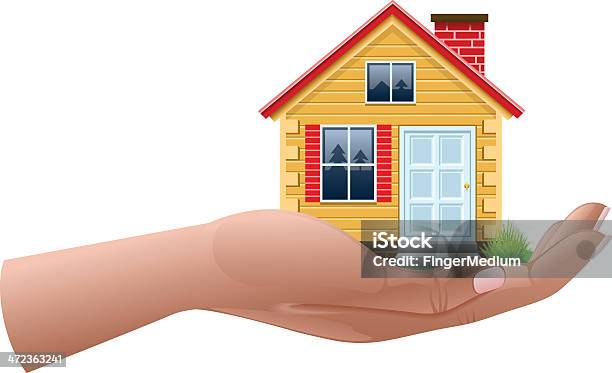 House On Hand Stock Illustration - Download Image Now - Human Hand, Architectural Model, Architecture