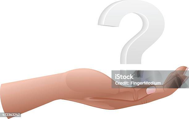 Question Symbol Hand Question Mark On Hand Stock Illustration - Download Image Now - Arms ...