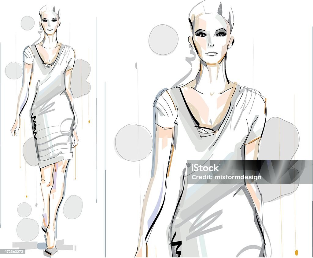 Modelo de moda - Royalty-free Moda arte vetorial