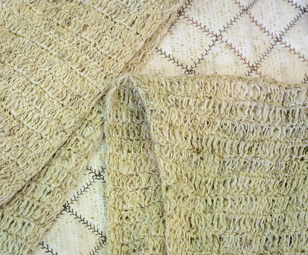 istock Knitted scarf of bamboo yarn 472363876