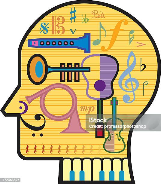 헤드 음악 금관 악기에 대한 스톡 벡터 아트 및 기타 이미지 - 금관 악기, 기타-현악기, 높은음자리표