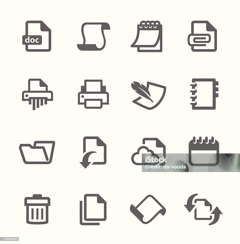 Document and papers icons Simple set of documents related vector icons for your design. Icon Symbol stock vector