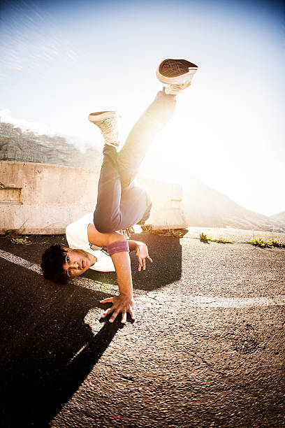 istock Takes fitness, balance and flexibility to perform these breakdan 472364362