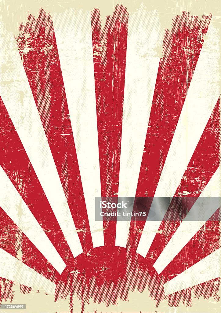 Drapeau japonais grunge guerre - clipart vectoriel de Japon libre de droits