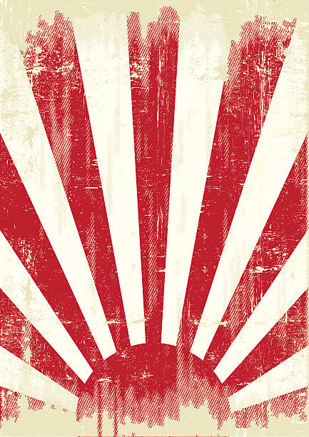 illustrations, cliparts, dessins animés et icônes de drapeau japonais grunge guerre - japanese flag flag japan japanese culture