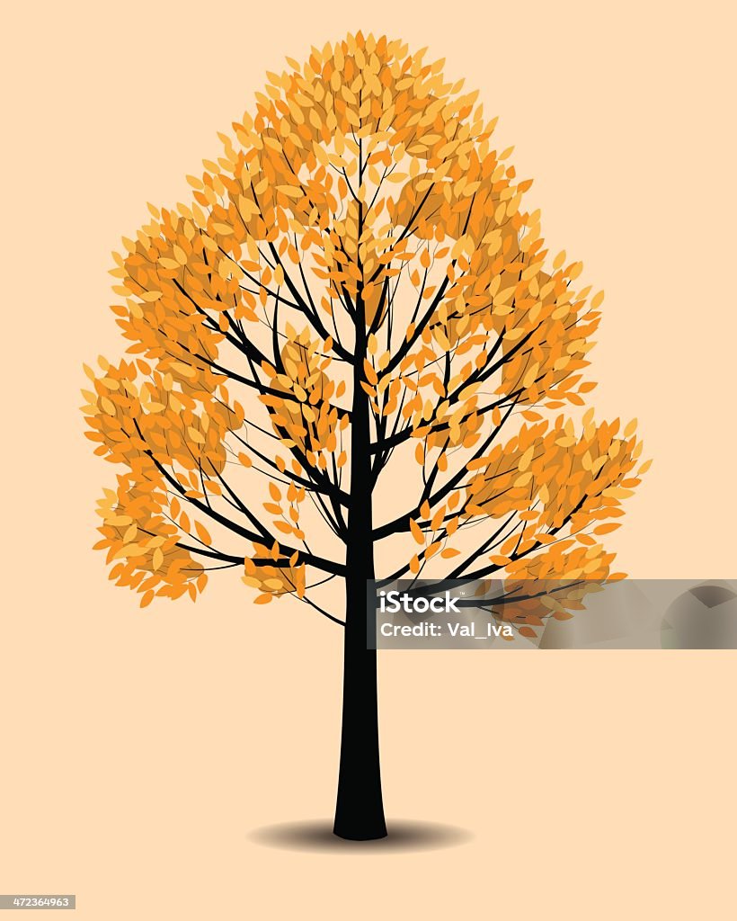 Herbst Baum - Lizenzfrei Ausgedörrt Vektorgrafik