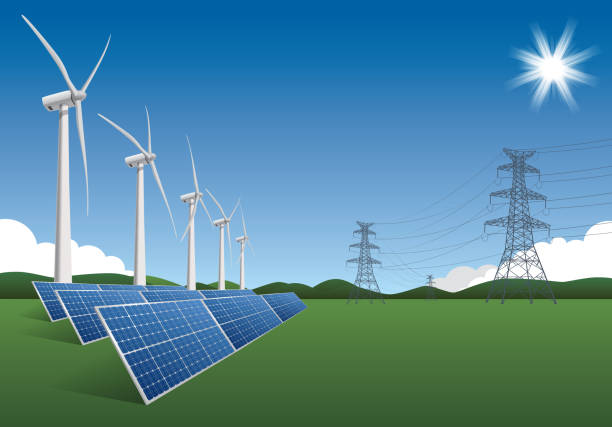 illustrazioni stock, clip art, cartoni animati e icone di tendenza di energia verde - elettricità illustrazioni
