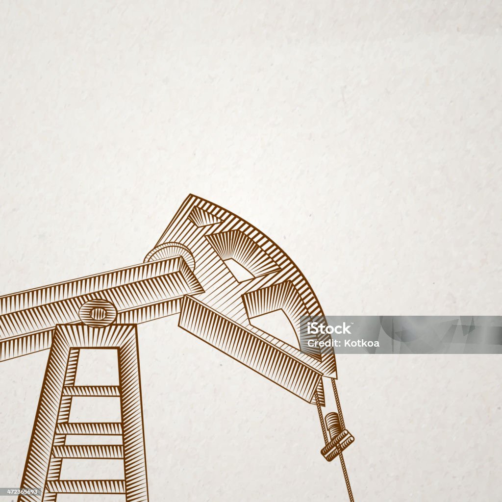 Oil pump jack. Oil pump jack silhouette design. Vector illustration. Backgrounds stock vector