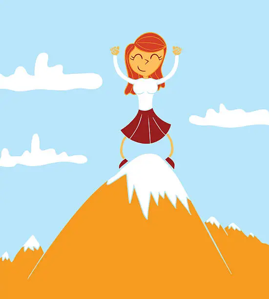 Vector illustration of Mountain Of Success