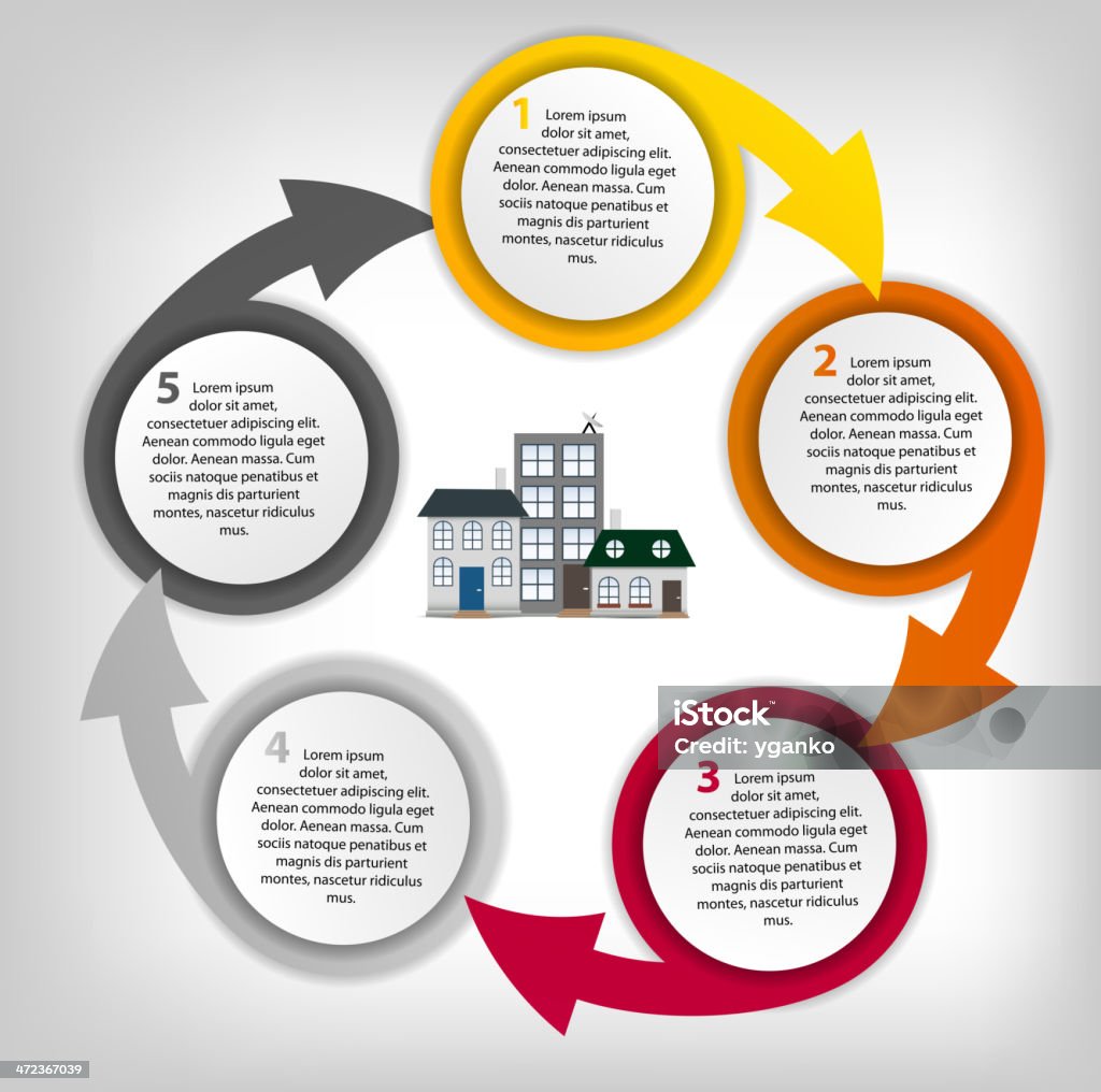 Town infographic template business concept vector illustration Analyzing stock vector