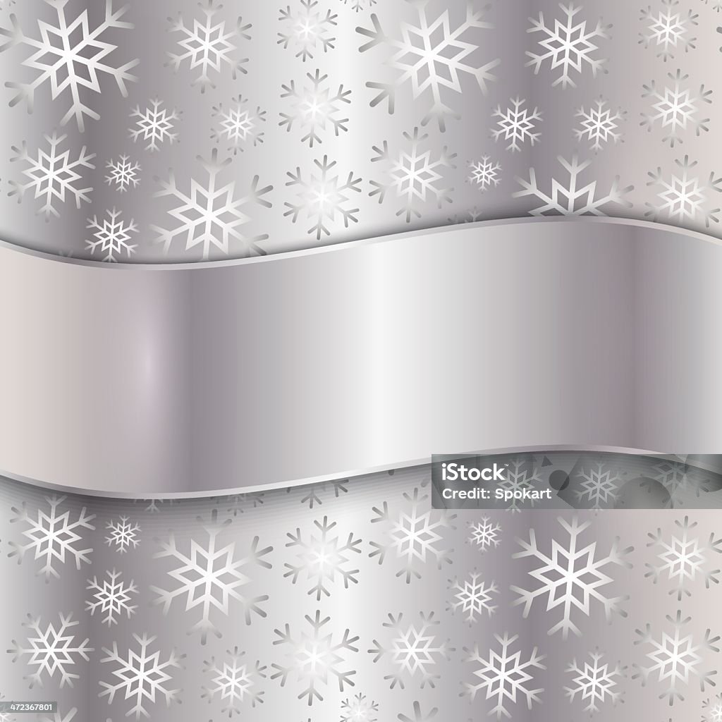 Vecteur Argent plaqué avec flocons de neige - clipart vectoriel de Aluminium libre de droits