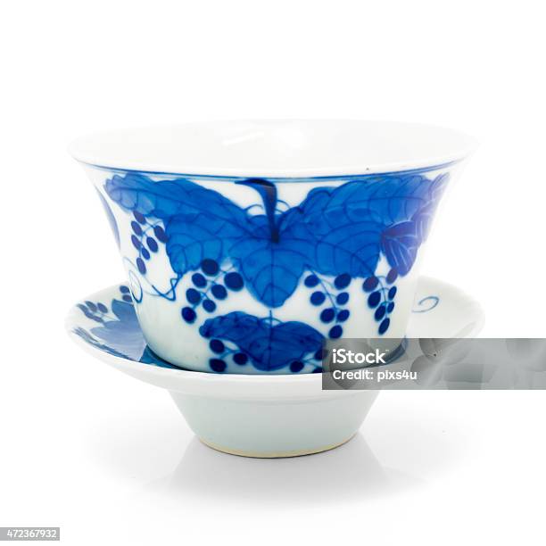 Chinesische Antike Blauer Und Weißer Tee Bowl Cover Untertasse Stockfoto und mehr Bilder von 2015