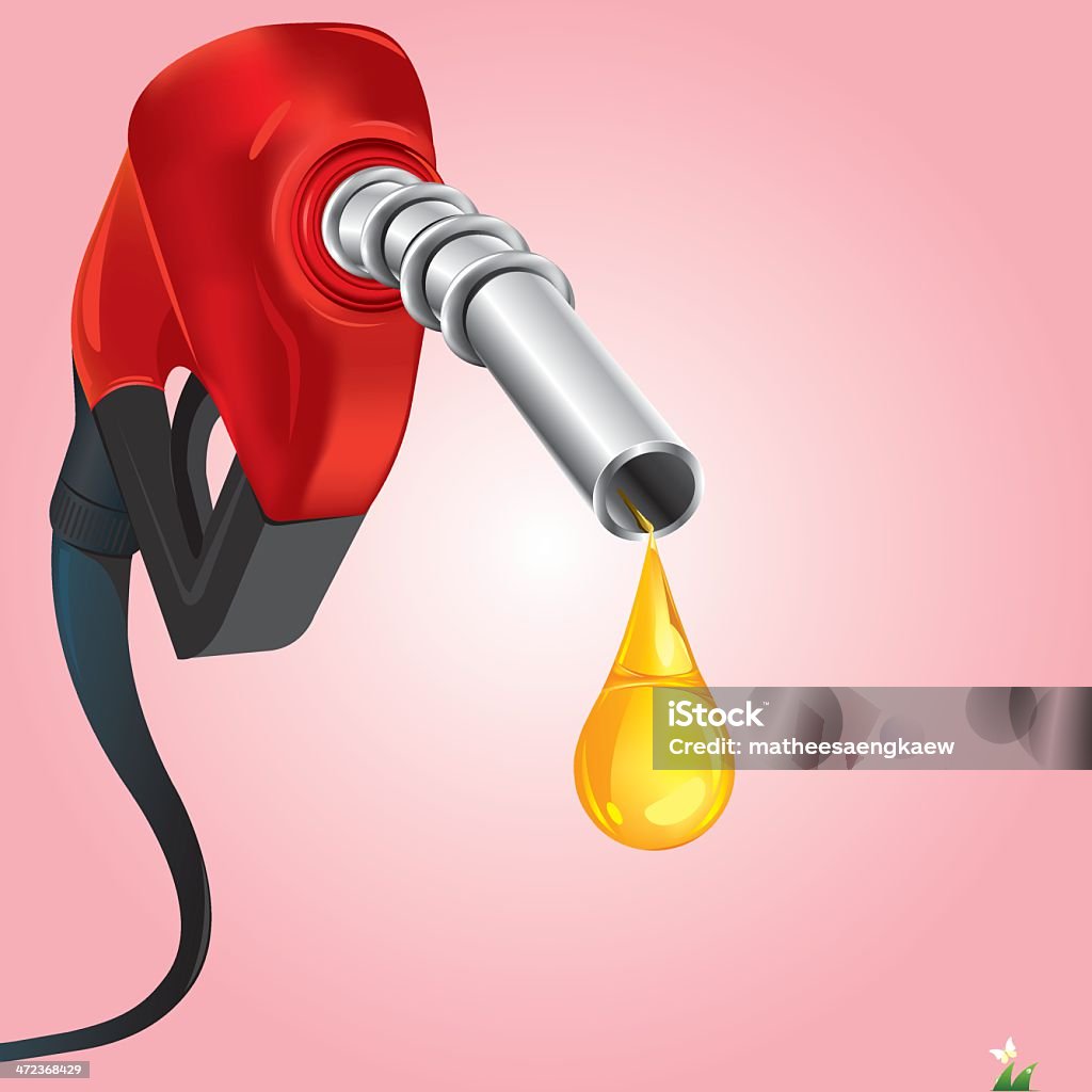 Gasoline Fuel Nozzle giving a drop.vector illustration Gasoline stock vector