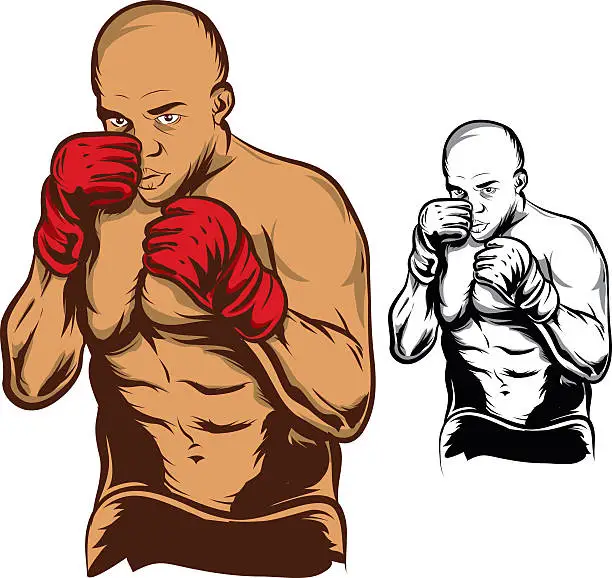 Vector illustration of Ultimate Fighter