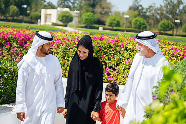 istock Three Generation Arab Family Enjoying at Park 472372264