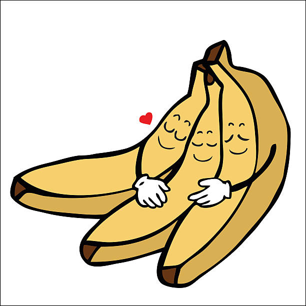 Banana characters vector art illustration