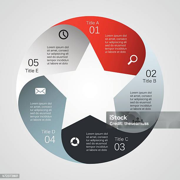 Moderne Vektor Vorlage Für Ihr Businessprojekt Stock Vektor Art und mehr Bilder von Informationsgrafik - Informationsgrafik, Stern - Form, Kreis