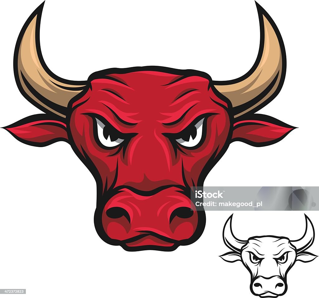 Bull Head Mascot Angry bull head vector Agriculture stock vector