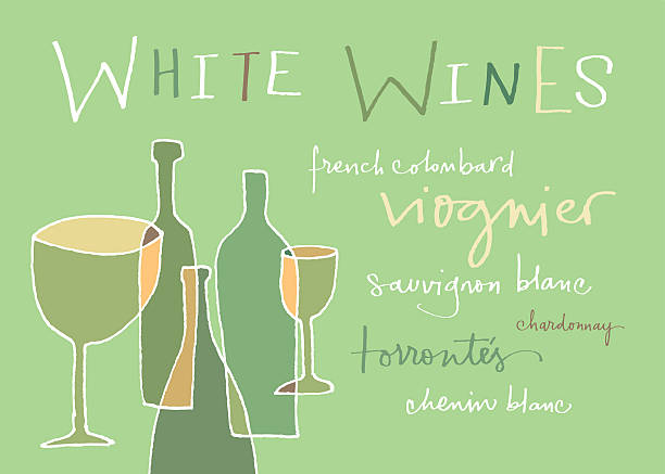화이트 와인 품종은 - chenin blanc stock illustrations
