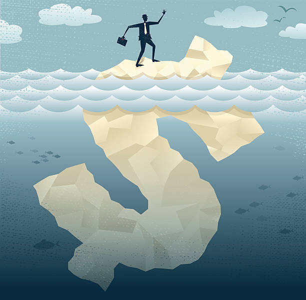 istock Abstract Businessmen find the Tip of an Dollar Iceberg. 472373405