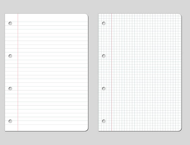 学校の紙 - paper notebook ruled striped点のイラスト素材／クリップアート素材／マンガ素材／アイコン素材