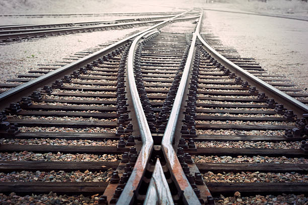 istock Vintage railroad junction 472374138
